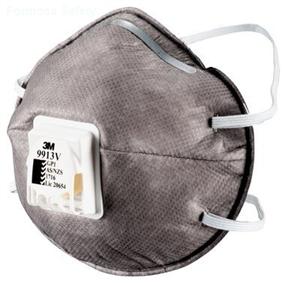 3M™ Cupped Particulate Respirator 9913V, GP1 with Nuisance Level* Organic Vapour Relief, valved的詳細資料